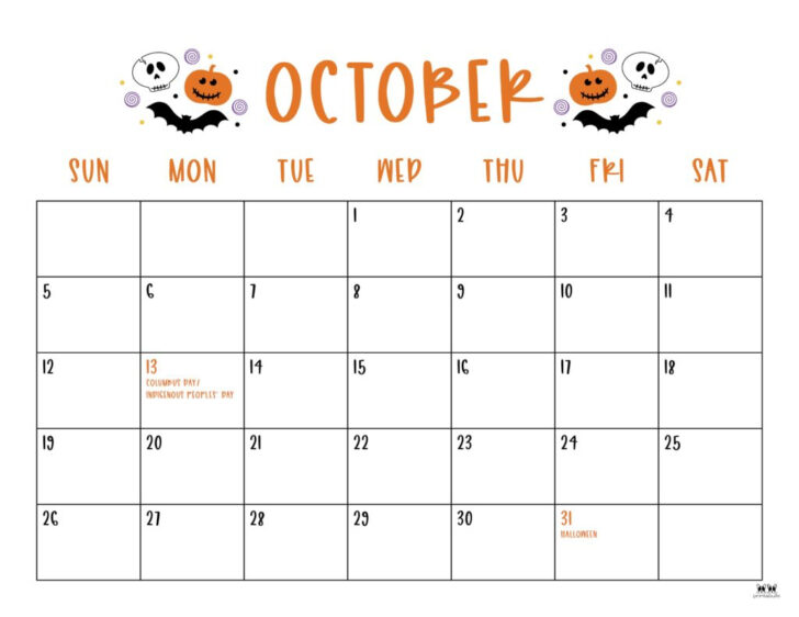 September October Printable Calendar 2025