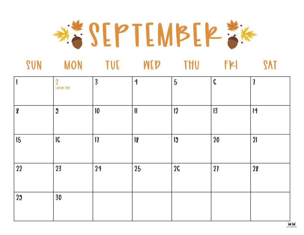 September 2024 Calendars - 50 Free Printables | Printabulls with Free September Calendar Printable