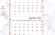 September 2025 Calendar – Etsy.de in September 2025 Calendar Etsy
