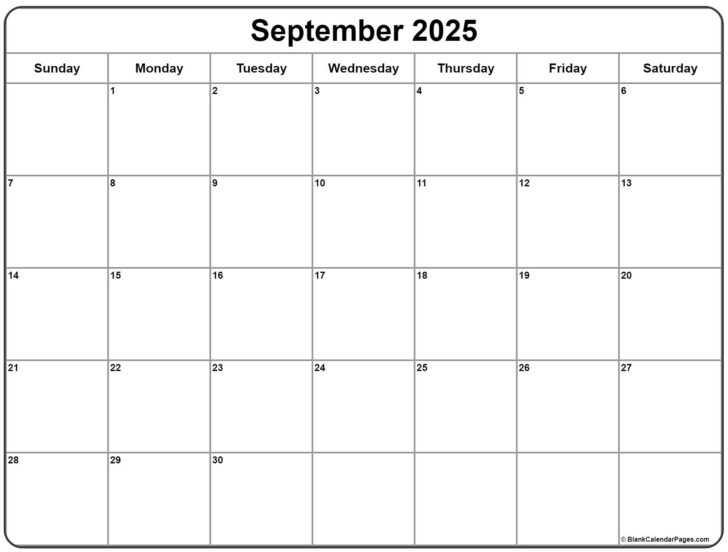 September 2025 Calendar Options