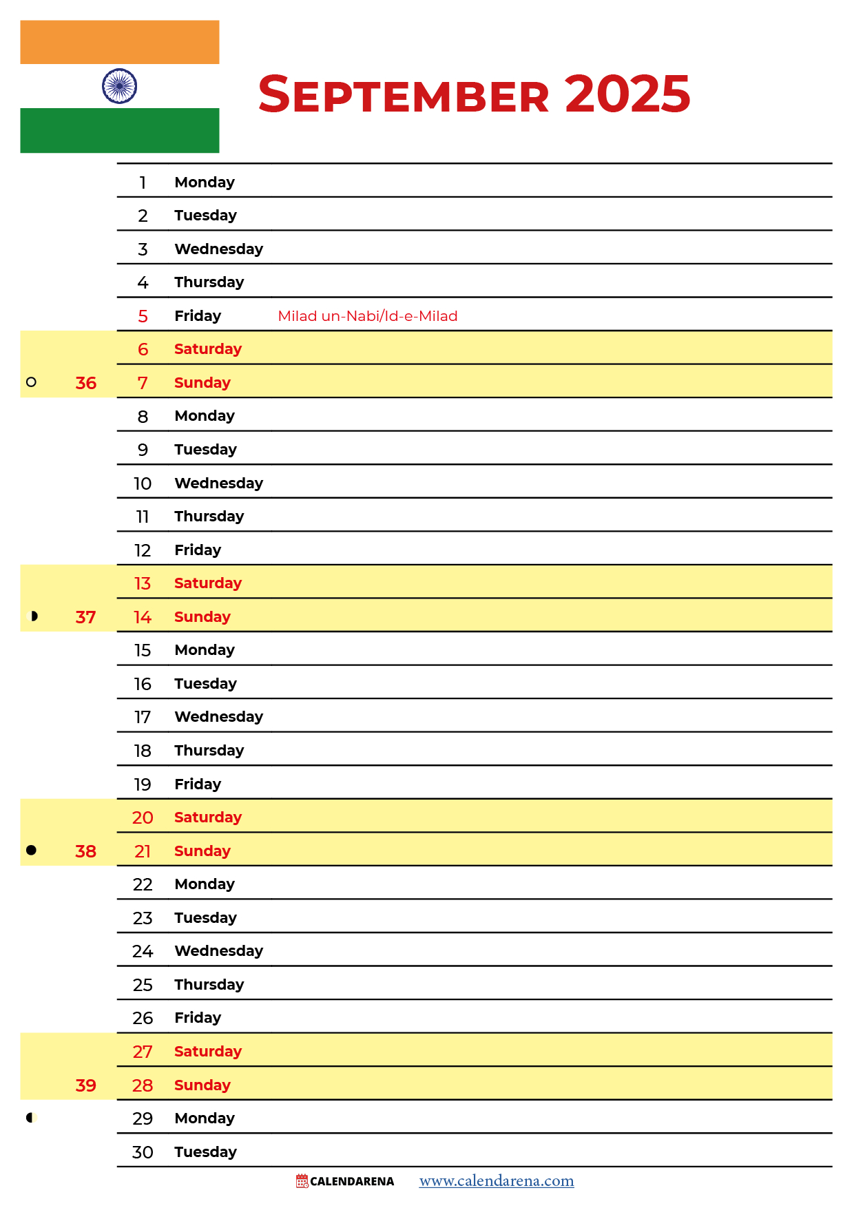 September 2025 Calendar India with regard to September 2025 Calendar with Holiday