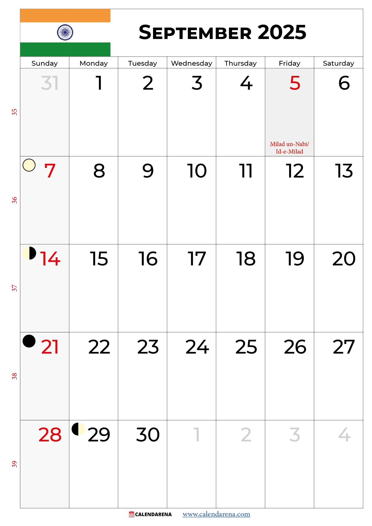 September 2025 Calendar India within September 2025 Calendar with Festivals