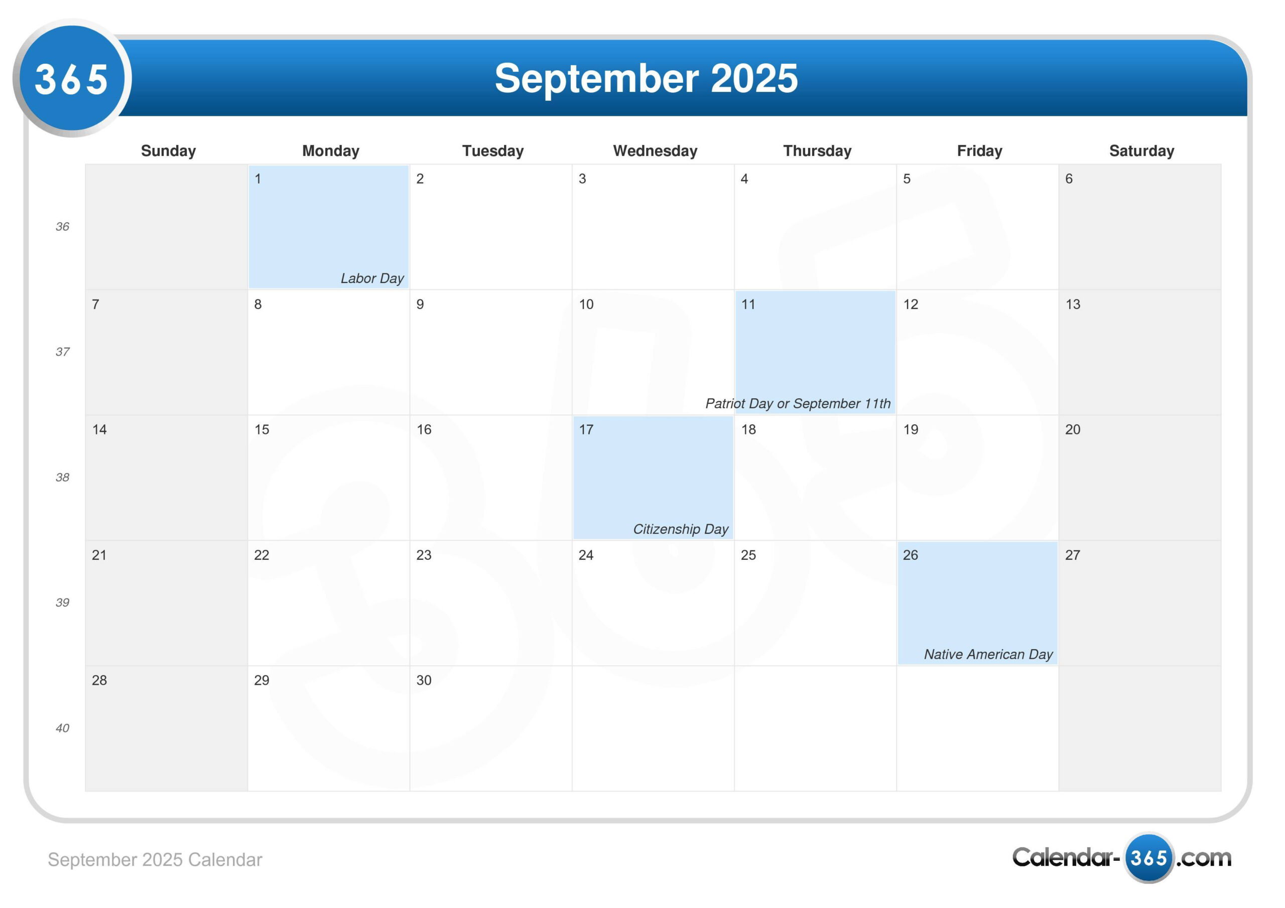 September 2025 Calendar intended for Show Me September 2025 Calendar