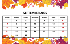 September 2025 Calendar Printable Pdf Template With Holidays for September 2025 Calendar Download