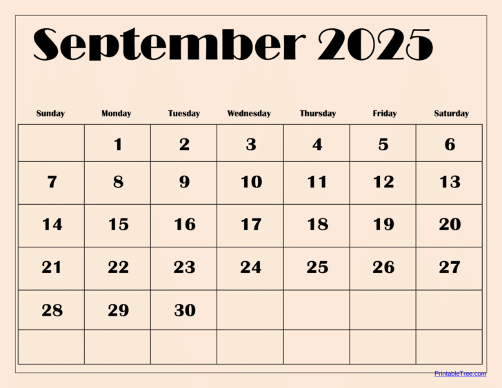 September 2025 Calendar