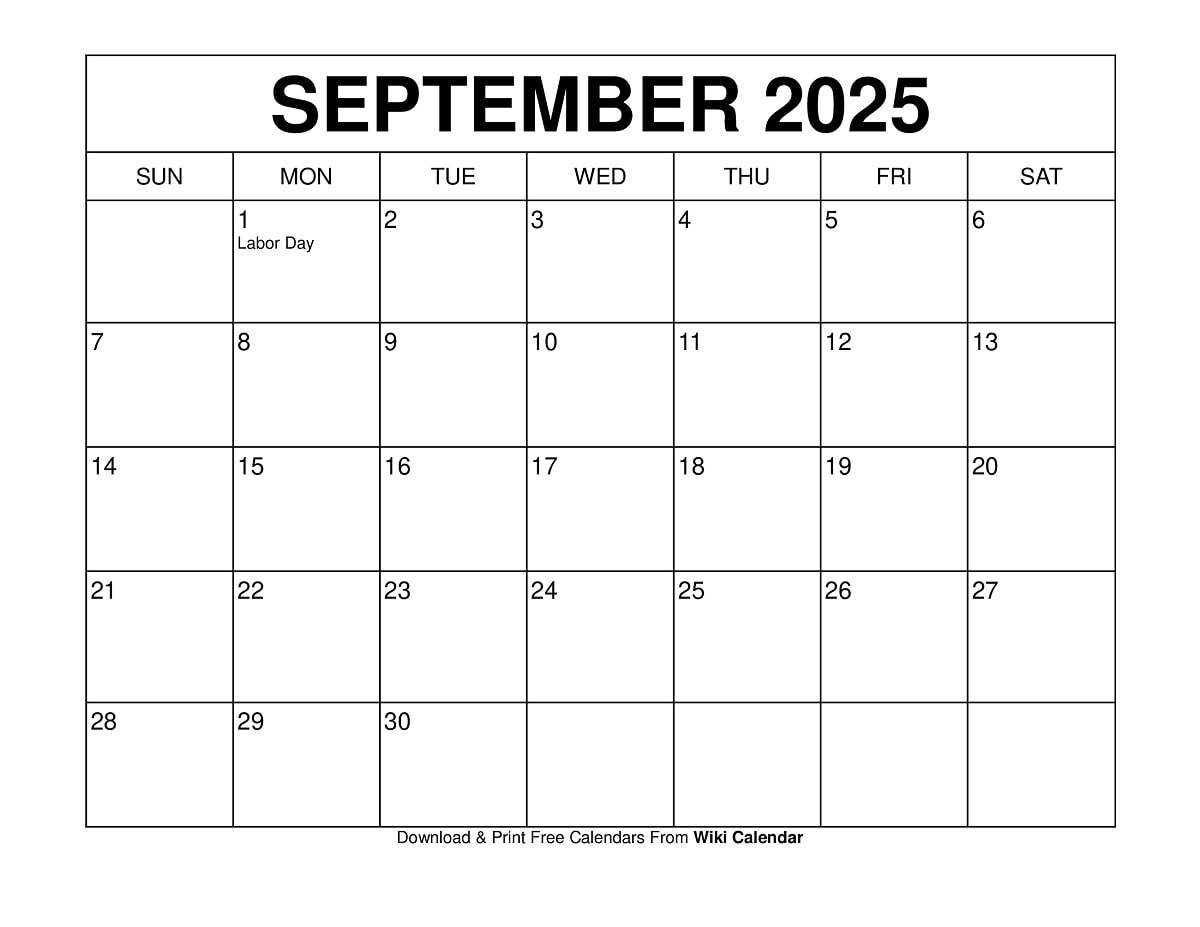 September 2025 Calendar - Printable Templates &amp;amp; More in September Events and Holidays 2025