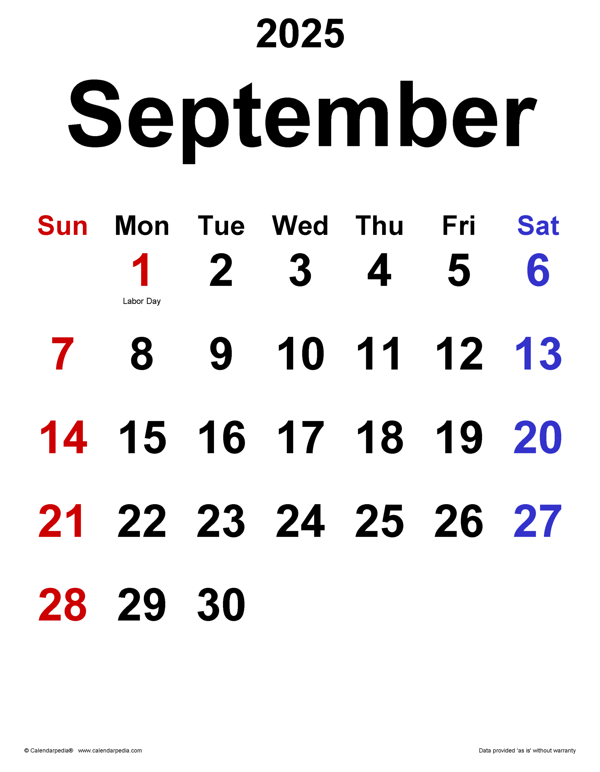September 2025 Calendar | Templates For Pdf, Excel And Word inside September 2025 Calendar Mini
