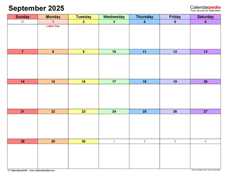 September 2025 Calendar in Spanish