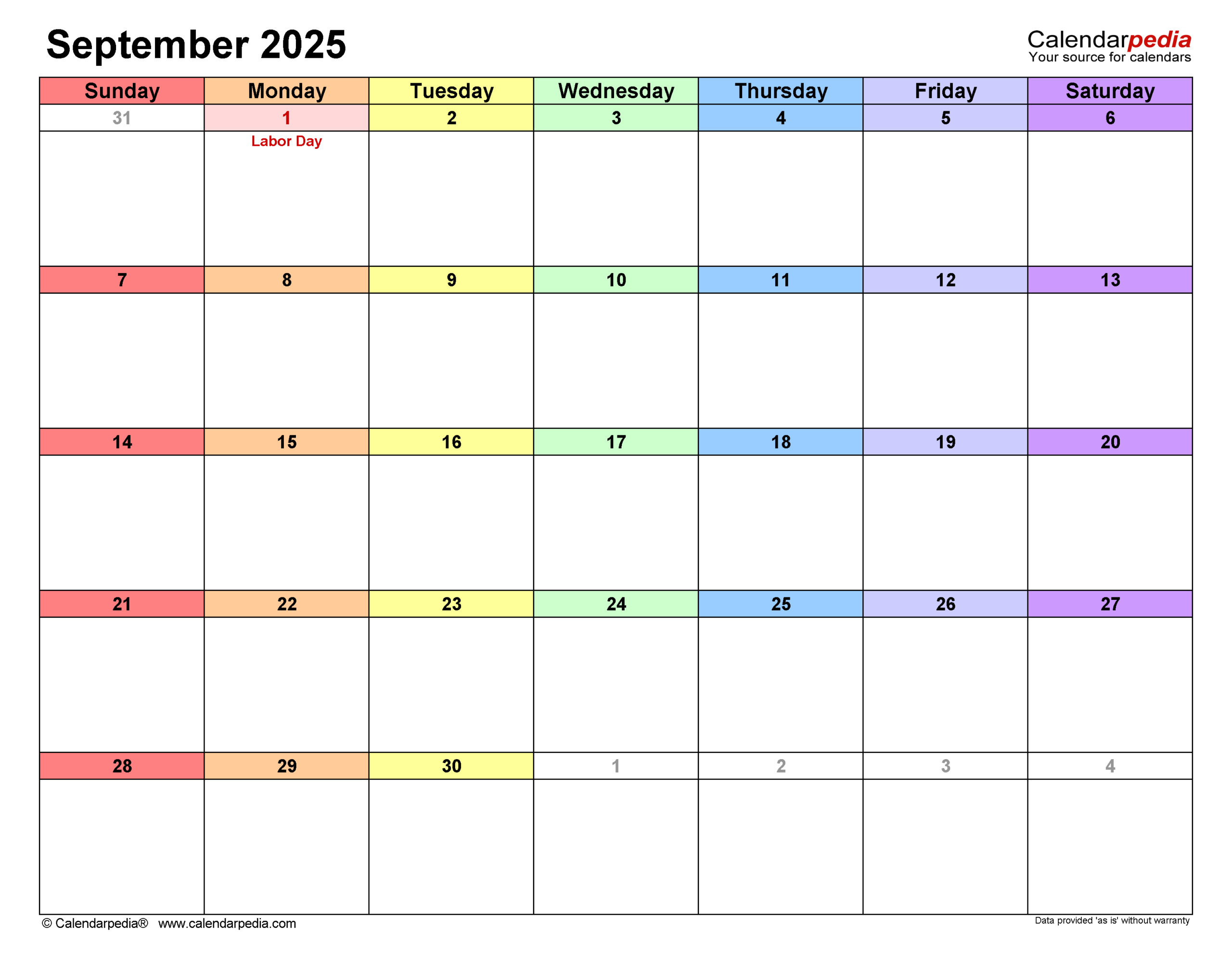 September 2025 Calendar | Templates For Pdf, Excel And Word intended for September 2025 Calendar In Spanish