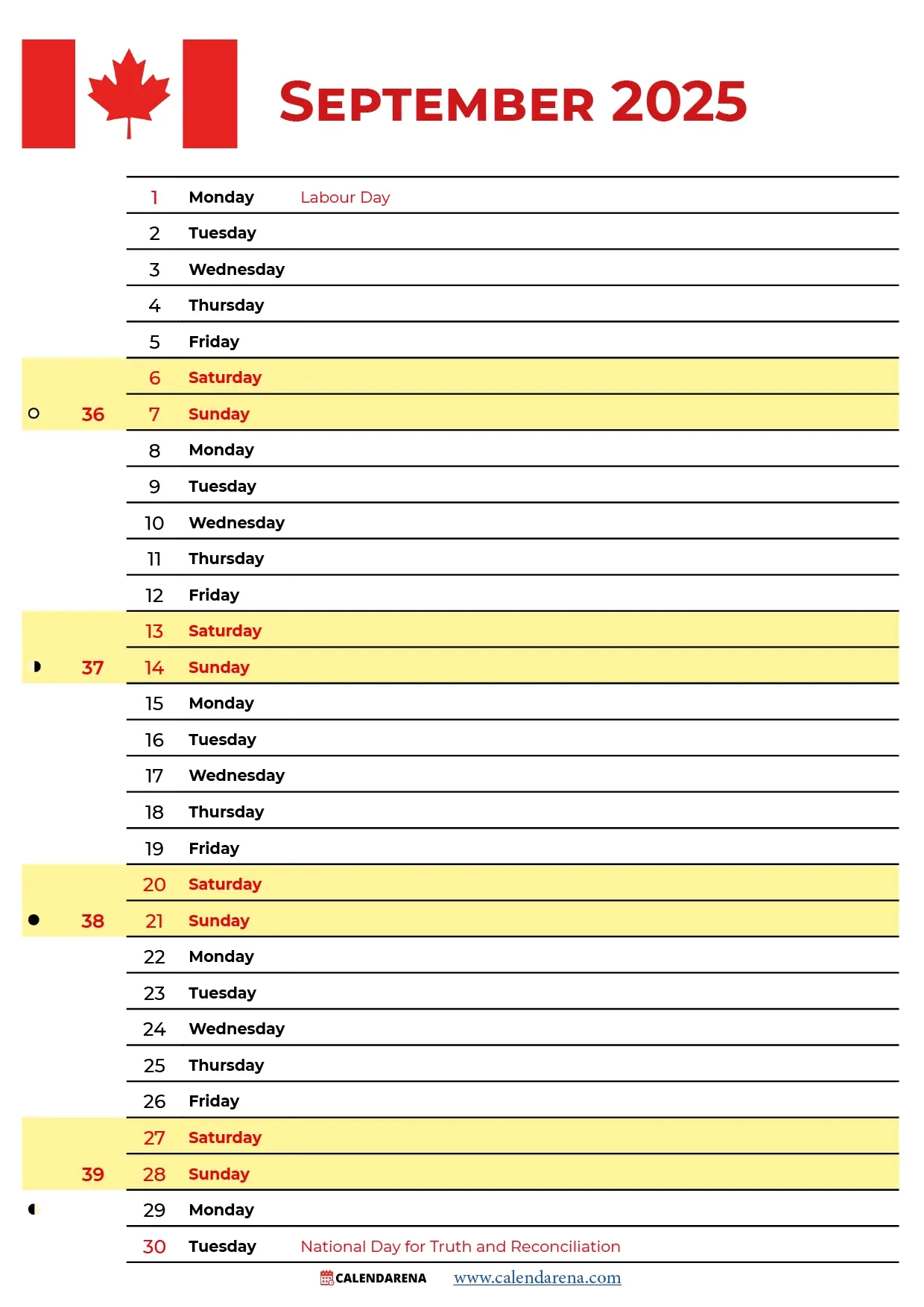 September 2025 Calendar With Holidays Canada intended for September 2025 Calendar With Holidays Canada