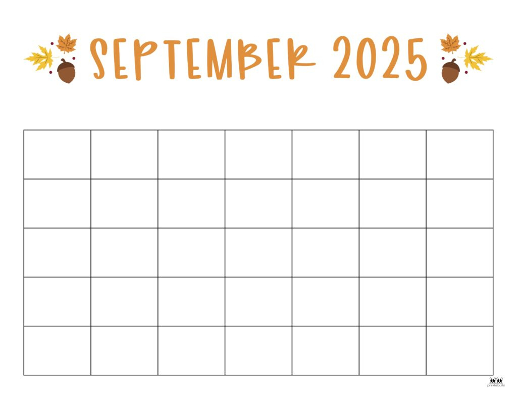 September 2025 Calendars - 107 Free Printables | Printabulls regarding September 2025 Calendar Cute Printable