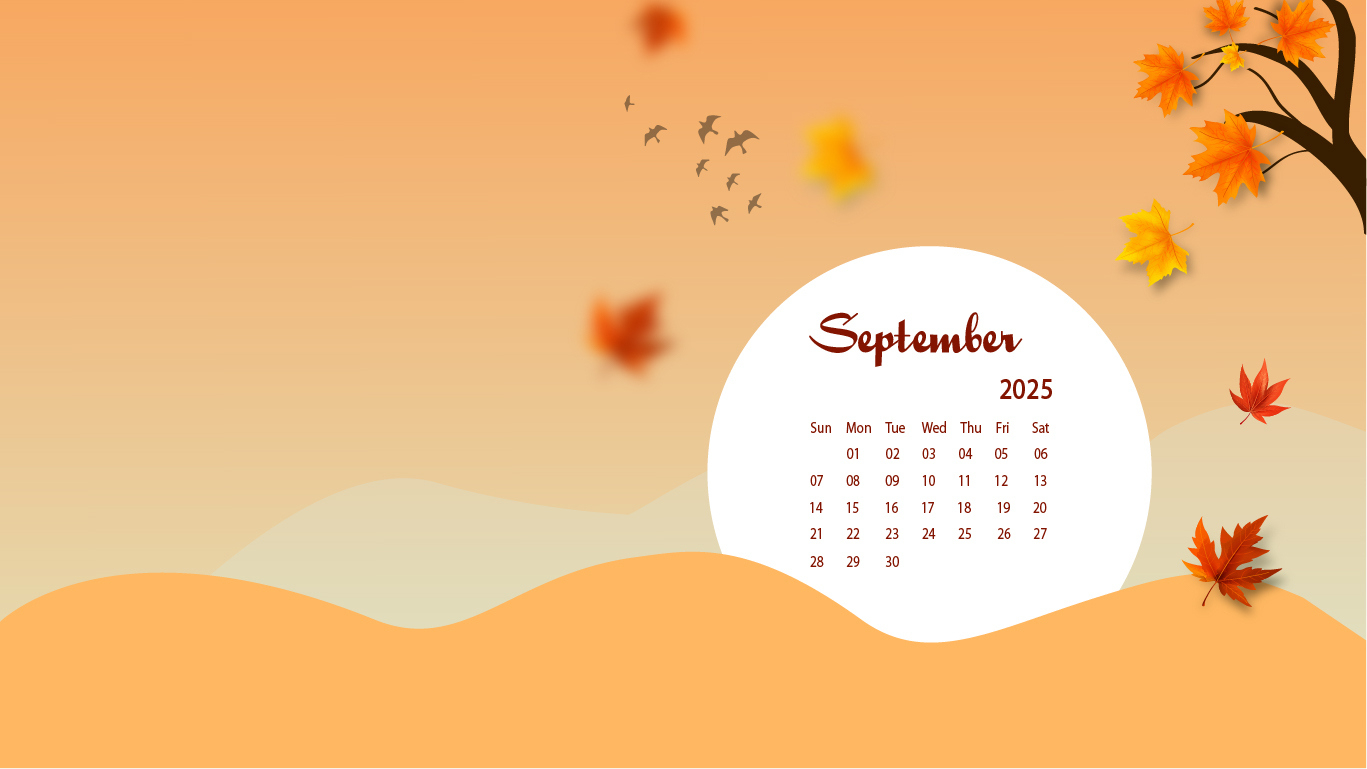 September 2025 Desktop Wallpaper Calendar - Calendarlabs pertaining to September 2025 Background
