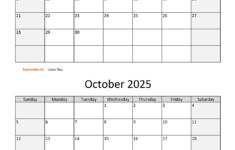 September And October 2025 Calendar | Wikidates within Blank Calendar For September And October 2025