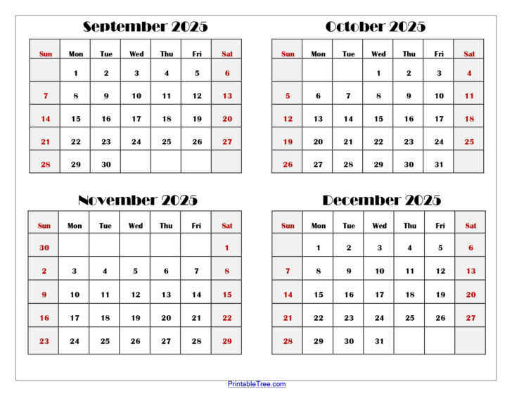 September October November 2025 Calendar